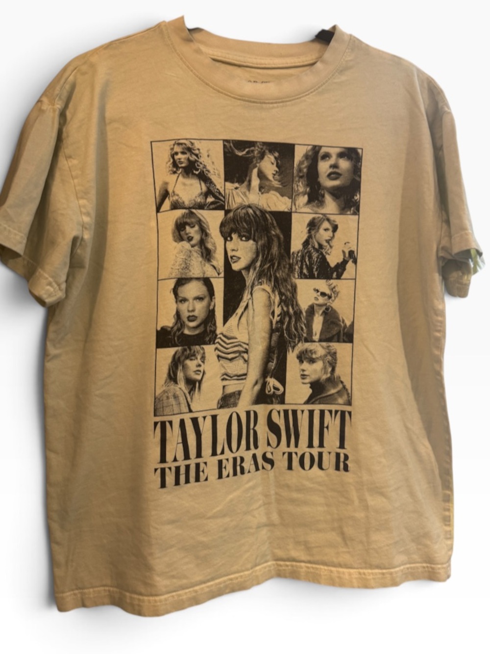 Authentic Taylor Swift The Eras Tour Official "Through LA" Beige T-Shirt Size M - Picture 3 of 3